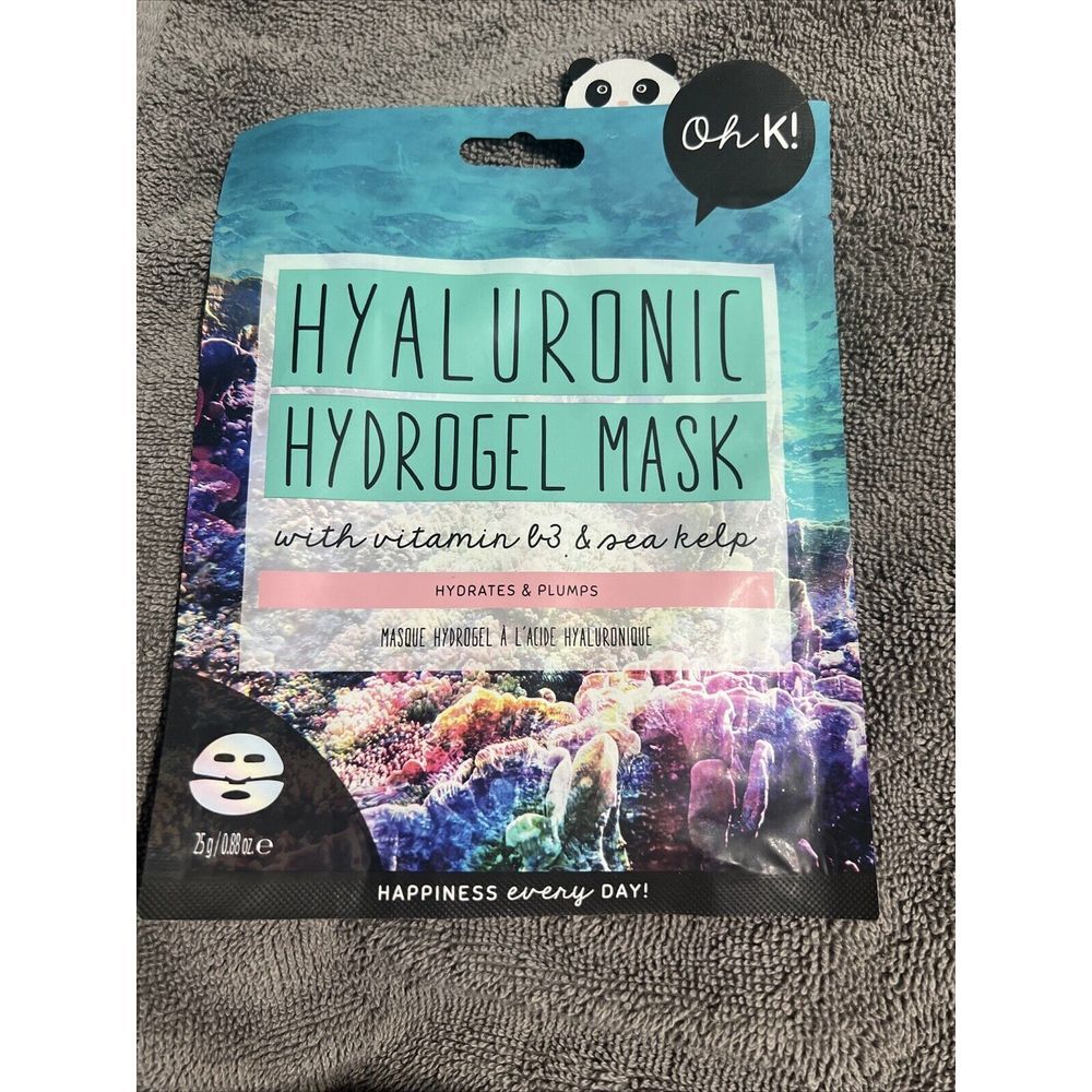 (1) Oh‎ K! Hyaluronic Hydrogel Sheet Mask Hydrates Plumps With VitaminB3 Kelp
